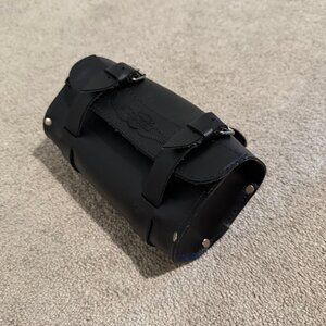 Harley-Davidson Leather Handlebar Tool Bag Small Travel Pouch Straps w/HD Logo